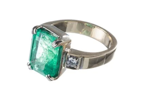 White gold ring  Stock Photos
