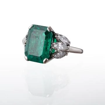 White gold ring Stock Photos