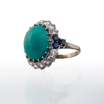 White gold ring Foto stock
