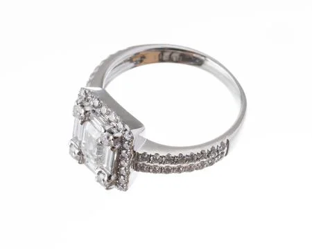White gold ring Stock Photos