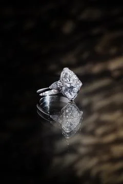 White gold ring Foto stock