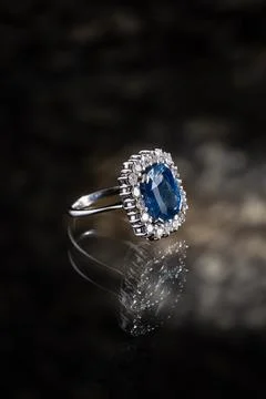White gold ring Foto stock