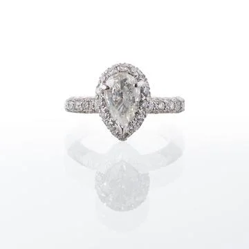 White gold ring Foto stock