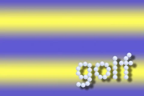 White golf ball, Backgrounds Stock Illustration
