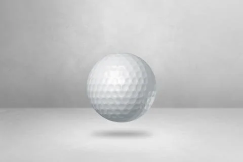 White golf ball on a blank studio background Stock Illustration