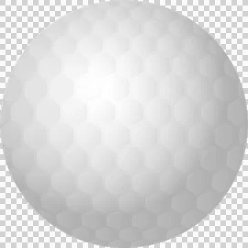 White golf ball with dimples creating a unique texture, often used in sport.. Stock Illustration