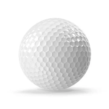 White Golf Ball with Dimples Stock Illustration