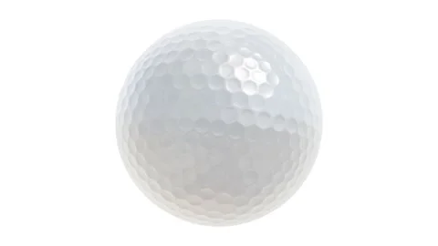 White golf ball roll looping 3D animation with alpha Stock Footage 153471072