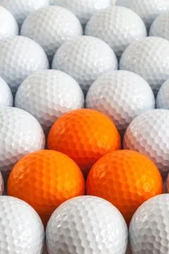 White golf balls 库存照片