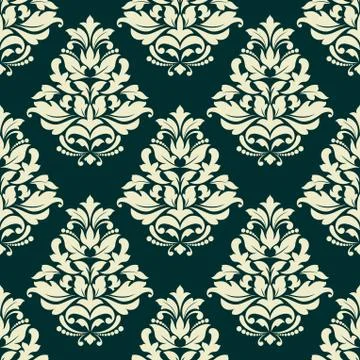 Off white gothic floral pattern for background Stock Illustration