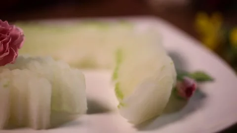 White gourd slices and white gourd meat (5) Stock Footage 202206367