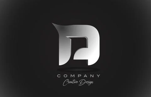 A white gradient alphabet letter logo icon with black background. Creative de Stock Illustration
