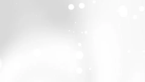 White gradient background features several small bright translucent circles Video stock 299884726