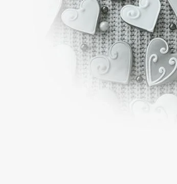 White Gradient Background with a part of Photo with Gingerbreads in a shape of a Stock Photos