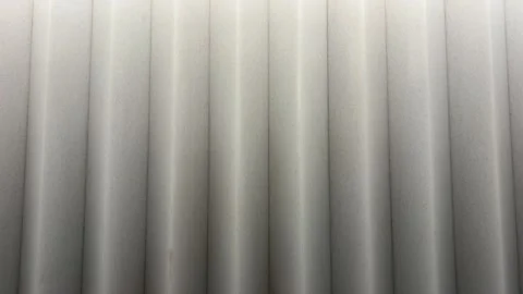 White Gradient Pleated Wall Texture Close Up, Architecture Detail Vídeos de archivo 332521814