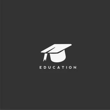 White graduation cap vector illustration. Stock Illustration