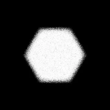 White Grain Polygon Badge Stock Illustration