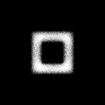 White Grain Square Badge Stock Illustration