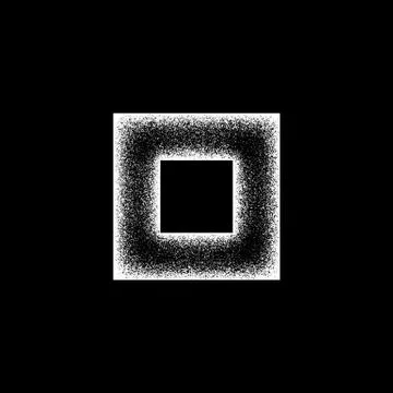 White Grain Square Badge Stock Illustration