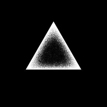 White Grain Triangle Badge Stock Illustration