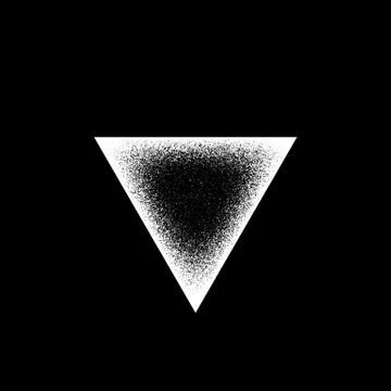 White Grain Triangle Badge Stock Illustration