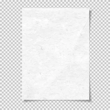 White grainy note, notebook paper for text with soft shadow is on squared Illustrazione stock
