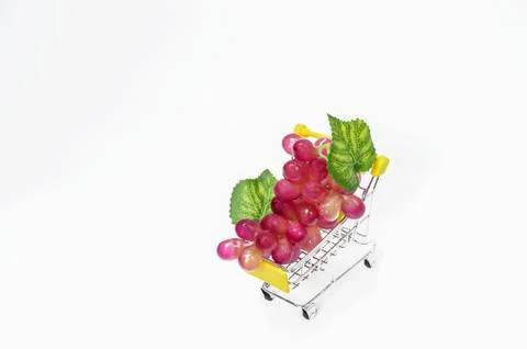 White grape background with copy space Stock Photos