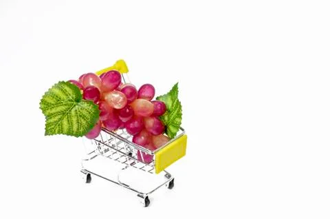 White grape background with copy space Stock Photos