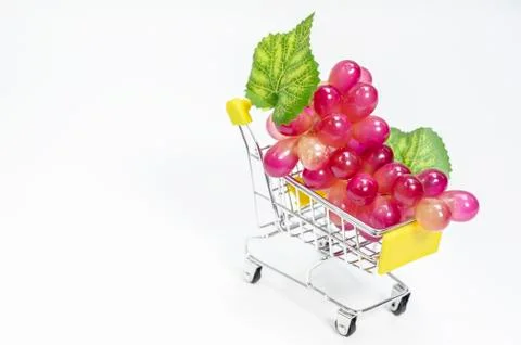 White grape background with copy space Stock Photos