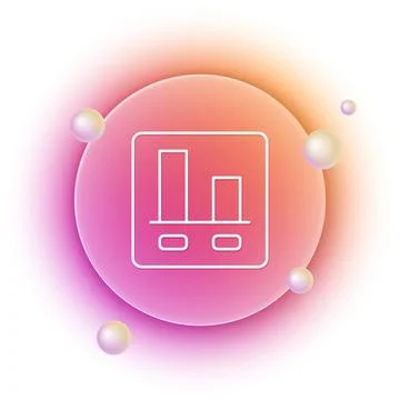 White Graph, chart, diagram, infographic icon isolated on white background... 스톡 일러스트