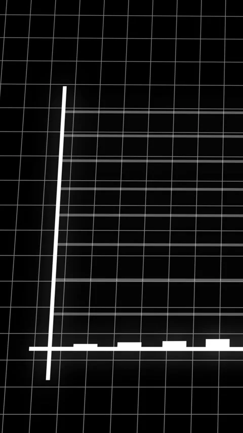 White Graph Lines on Black Grid Background abstract Stock Footage 337460400