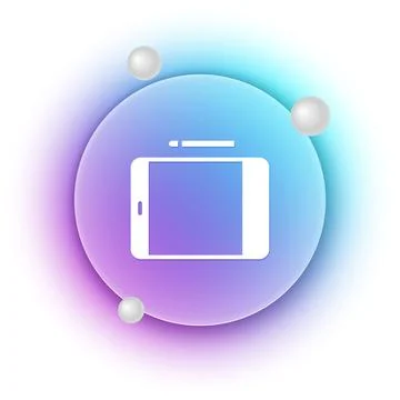 White Graphic tablet icon isolated on white background. Blue and purple gra.. Illustrazione stock