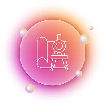 White Graphing paper for engineering and drawing compass icon isolated on w.. Stock Illustration