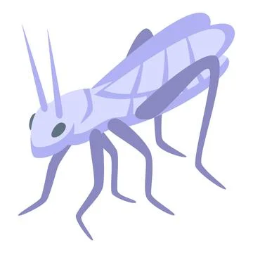 White grasshopper icon isometric vector. Art color life Illustrazione stock