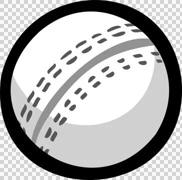 White-gray ball is being shown in flat design with seam lines, border, イラスト素材