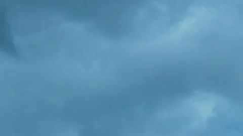 White Gray Black Rain Storm Puffy Clouds in Blue Sky Time Lapse, Aerial View, Ai Stock Footage 265163639