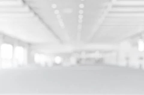 White Gray Blurred Empty Abstract Corridor Pathway Background From Perspective Stock Photos