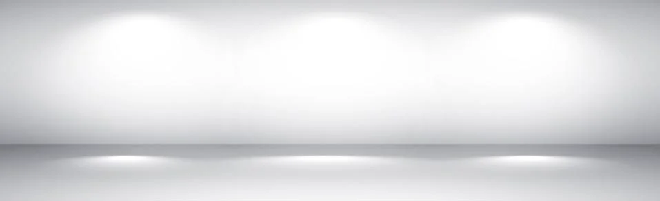 White with gray panoramic studio background with white glow - Vector Stock Illustration