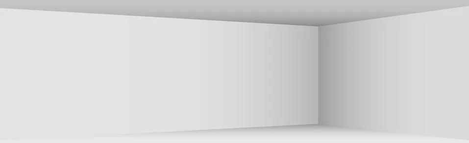 White with gray panoramic studio background with white glow - Vector Stock Illustration