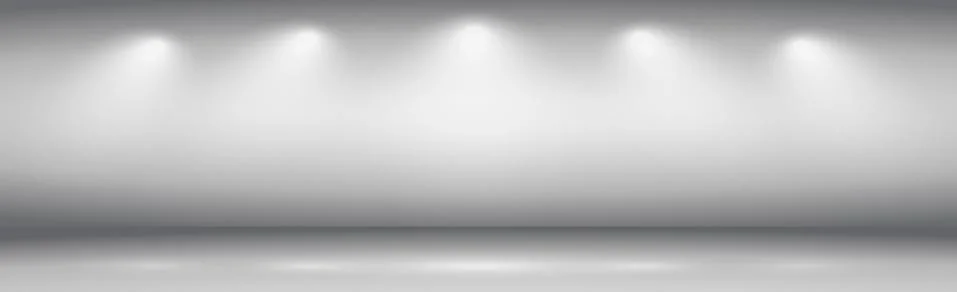 White with gray panoramic studio background with white glow - Vector Stock Illustration