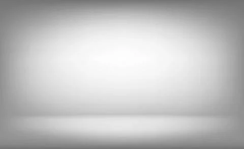 White with gray panoramic studio background with white glow - Vector Illustrazione stock