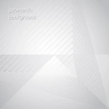 White gray triangular geometric background for your template Stock Illustration