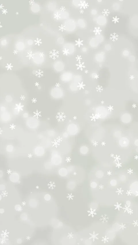 White Gray Winter Background with Snowflakes and Bokeh Particles. Stock Footage 320519511