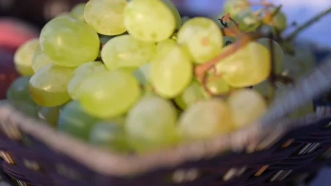 White-green Table grapes - 4k Stock Footage 266128482