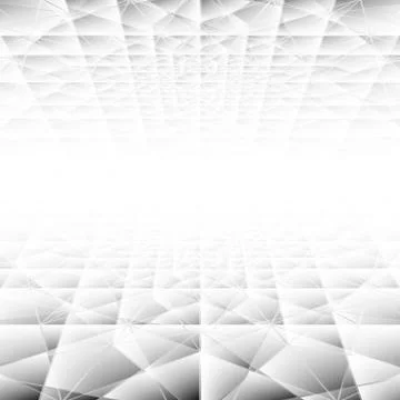 White &amp; grey abstract perspective background Stock Illustration