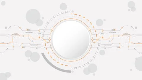 White grey circle technology background abstract. Stock Illustration