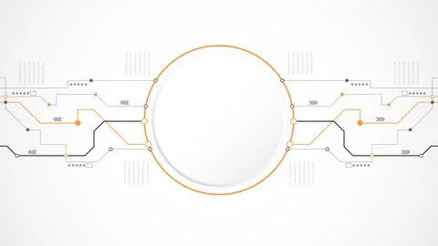 White grey circle technology background abstract. Stock-Illustration