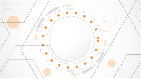 White grey circle technology background abstract. Stock-Illustration