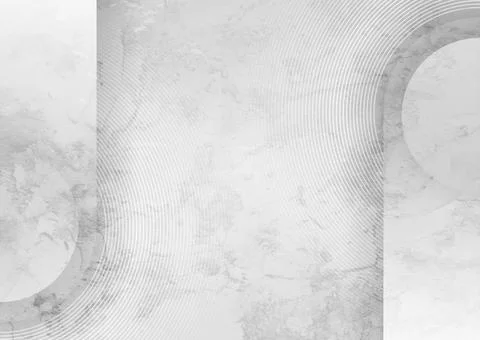 White grey geometric minimal linear circles abstract tech grunge background Stockillustratie