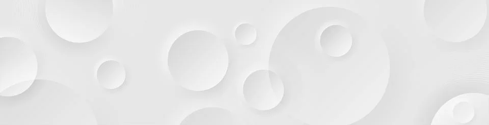 White grey geometric tech background with minimal glossy circles Stockillustratie